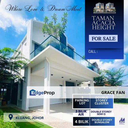 Double Storey Semi D & Bungalow House for Sale, Johor, Kluang