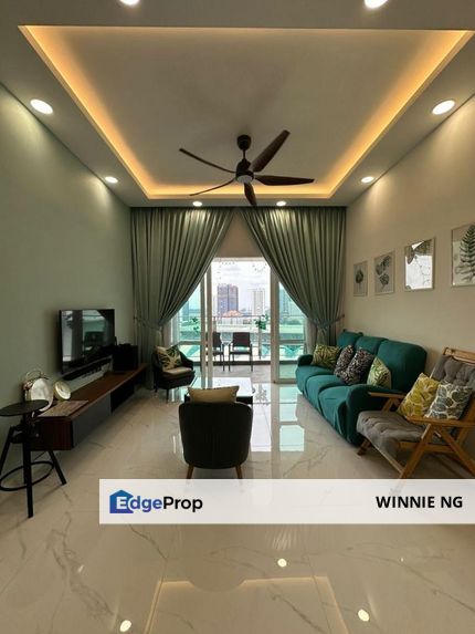 CIQ Walking distance 5mins, Tri tower 3bed2bath for rent full furnish, Johor, Johor Bahru