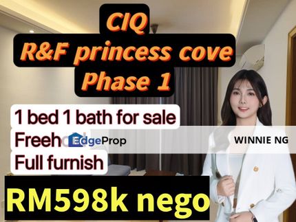 CIQ R&F Princess Cove Phase 1, 1bed1bath unit for sale, Johor, Johor Bahru