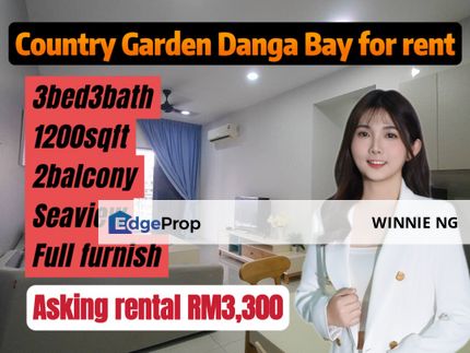 Country Garden Danga Bay 3bed3bath seaview units for rent, Johor, Johor Bahru