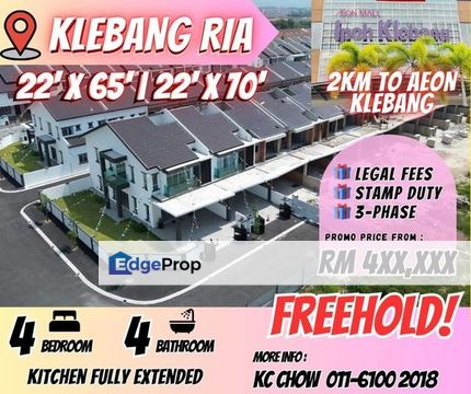 Klebang Ria New Double Storey Terrace House, Perak, Ipoh