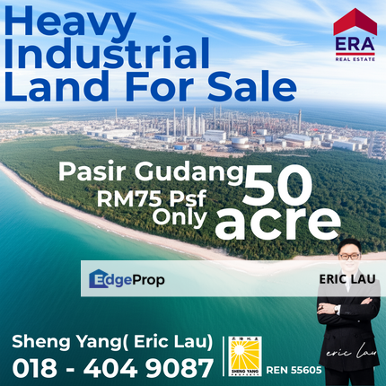 Pasir Gudang 50acre Heavy Industrial Land for sale, Johor, Pasir Gudang