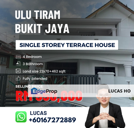 Ulu Tiram Single Storey Terrace house Fully Extended, Johor, Ulu Tiram