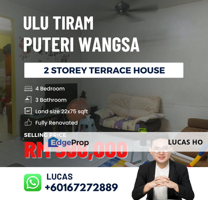 Ulu tiram Fully Renovated Double Storey House, Johor, Ulu Tiram