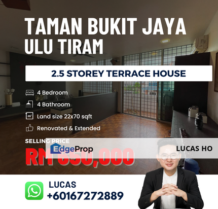 Fully Renovated 2.5 Storey Terrace house, Johor, Ulu Tiram