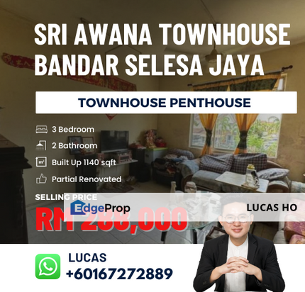 Sri Awana Townhouse @ Bandar Selesa Jaya  Penthouse, Johor, Skudai