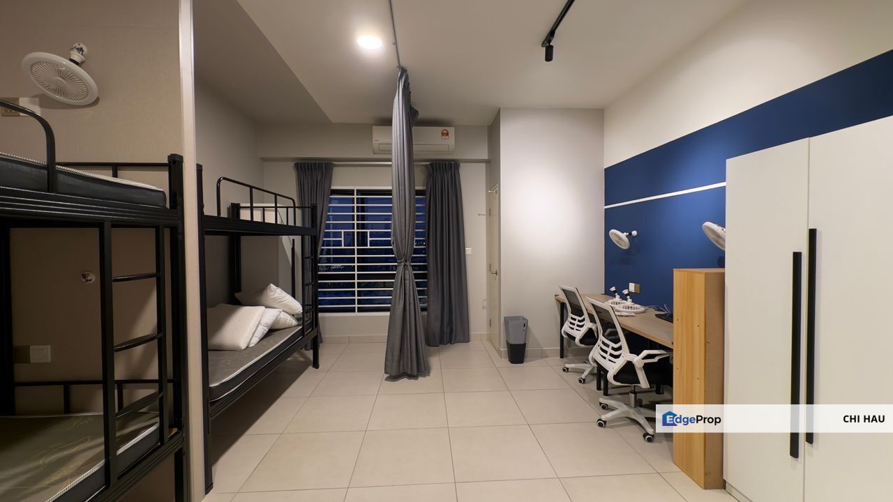 Full Furnished Edusphere studio with 4 Beds with WiFi for rent now, Selangor, Cyberjaya