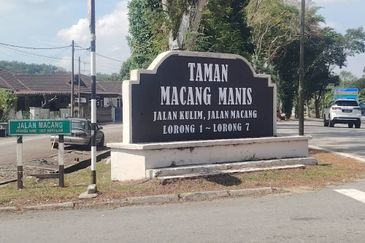 Taman macang manis, Jalan Kulim-Jalan Macang 