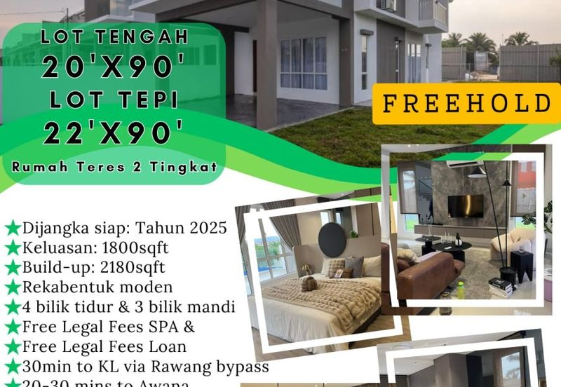 Freehold 2 Storey Terrace Taman Belida Ulu Yam Batang Kali