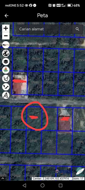 Tanah Lot Banglo Kg tersusun Lipat Kajang, Melaka, Jasin