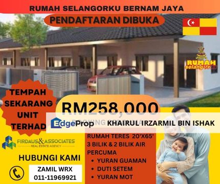 Rumah Selangorku Bernam Jaya, Kerling, Selangor, Selangor, Kerling