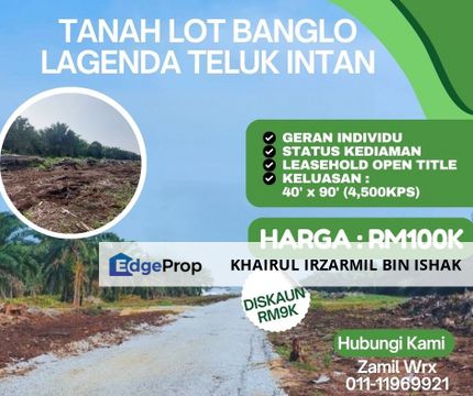 Tanah Lot Banglo Fasa 1, Lagenda Teluk Intan, Hilir Perak, Perak, Perak, Hilir Perak
