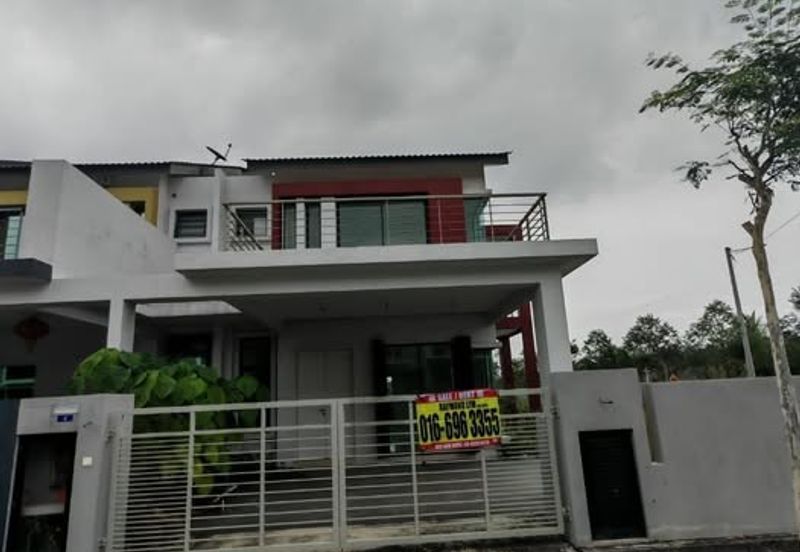 Krubong 2sty Terrace House CORNER LOT 55x70 4room 3bath 2 balcony Large area side land FREEHOLD Bare unit