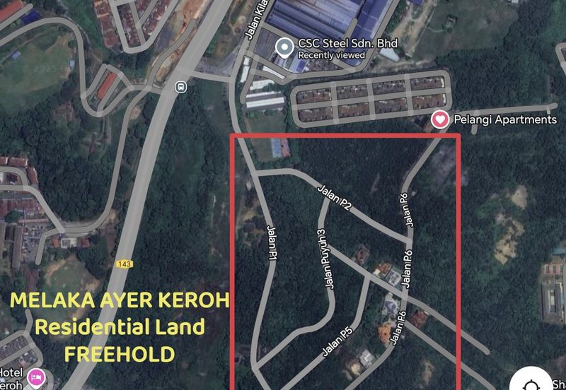 Ayer Keroh FREEHOLD Residential Land 20,000sqft in Town