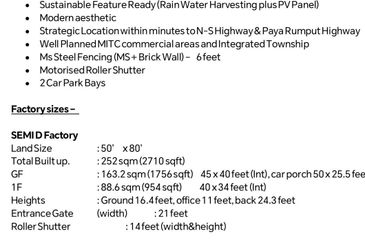 Ayer Keroh Tasik Utama Industrial NEW FACTORY WAREHOUSE 