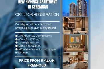 New Apartment for sale in Seremban