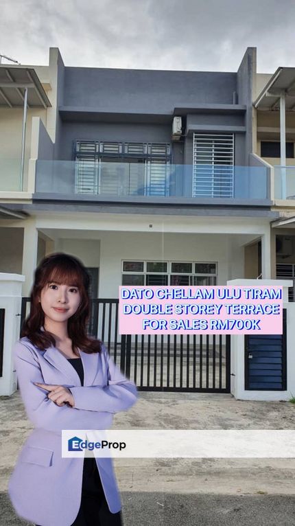 Dato Chellam Ulu Tiram  Unblock View Double Storey Terrace For Sales, Johor, Ulu Tiram
