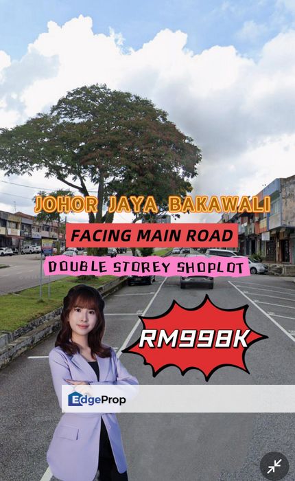 Main Road Johor Jaya Bakawali Double Storey Shop For Sales, Johor, Johor Bahru