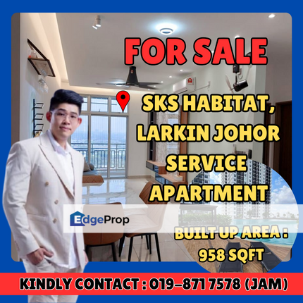 Sks Habitat, Larkin Johor. Service Apartment For Sale With Good Location, Johor, Johor Bahru
