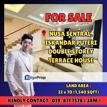 Nusa Sentral, Iskandar Puteri. Double Storey House For Sale With Good Condition, Johor, Nusajaya