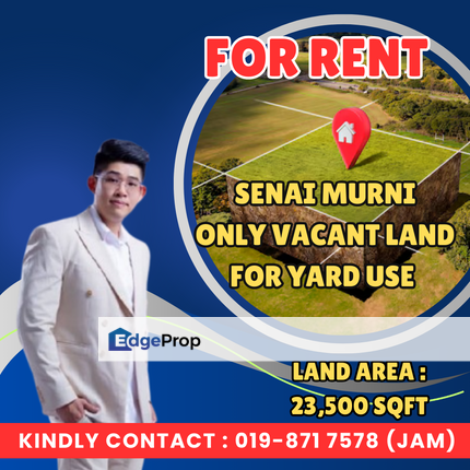 Senai Murni, Johor Bahru. Open Yard. Only Vacant Land For Yard Use For Rent, Johor, Kulai
