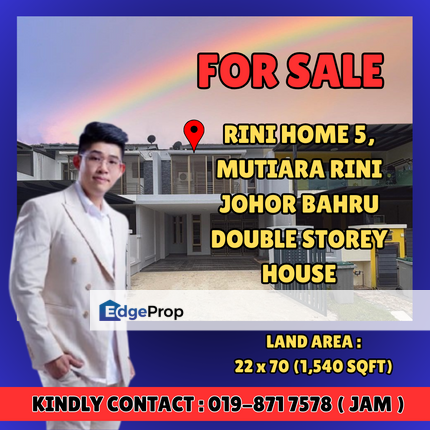 Rini Home 5, Mutiara Rini Johor. Double Storey House For Sale, Johor, Skudai