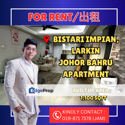 Bistari Impian, Johor. Apartment For Rent With Good Location, Johor, Johor Bahru