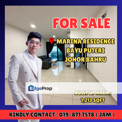 Marina Residence，Bayu Puteri Johor. With Fully Furnished For Sale, Johor, Johor Bahru