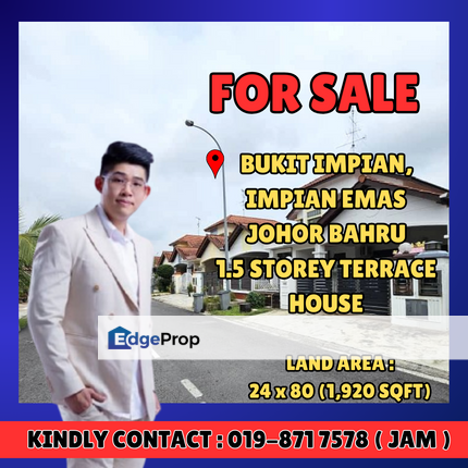 Bukit Impian, Emas Impian 1.5 Storey Terrace House For Sale With Good Condition, Johor, Skudai