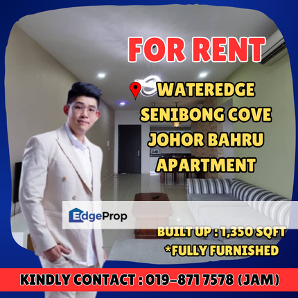 Wateredge Apartment, Senibong Cove. With Fully Furnished For Rent, Johor, Masai