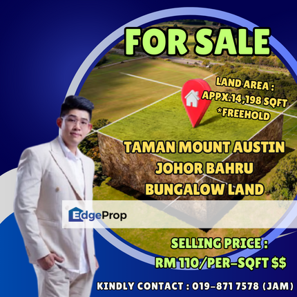 Taman Mount Austin, Bungalow Land For Sale , Johor, Johor Bahru