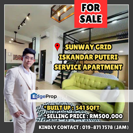 Sunway Grid Iskandar Puteri. Service Apartment For Sale With Fully Furnished, Johor, 
