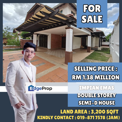 Impian Emas, Johor Bahru. Double Storey Semi D House For Sale, Johor, Skudai
