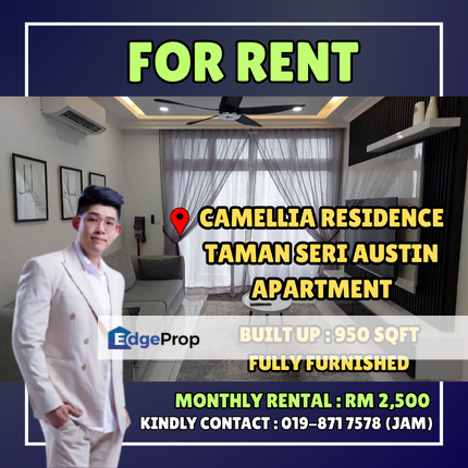 Camellia Residence, Seri Austin. Apartment For Rent With Fully Furnished, Johor, Johor Bahru