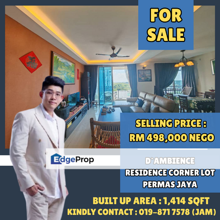 D Ambience Residence, Permas Jaya .Good Location and Condition For Sale, Johor, Masai