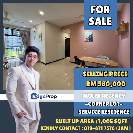 Molek Regency, Johor Bahru. Service Apartment Good Location and Condition For Sale, Johor, Johor Bahru
