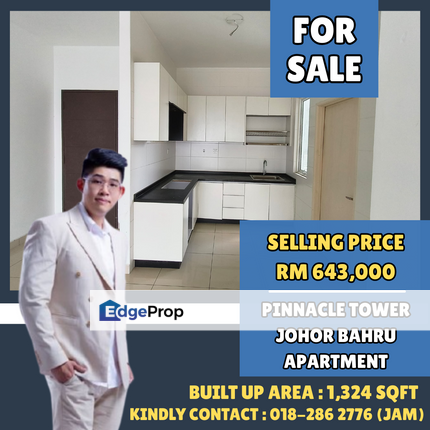 Pinnacles Tower, Johor Bahru. Apartment Corner Lot For Sale, Johor, Johor Bahru