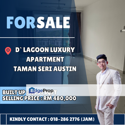Near Dato Onn, Austin Crest. D`Lagoon Luxury Apartment For Sale With Good Condition, Johor, Johor Bahru