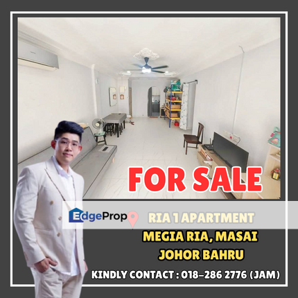 Ria 1 Apartment, Megia Ria For Sale. Good Location To Sg, Johor, Masai