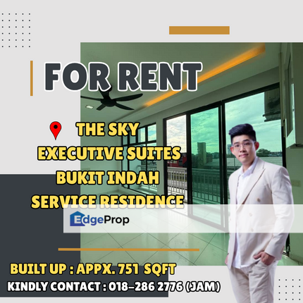 Sky Executive Suites, Bukit Indah. Service Residence Lower Floor For Rent. Good Location, Johor, Johor Bahru