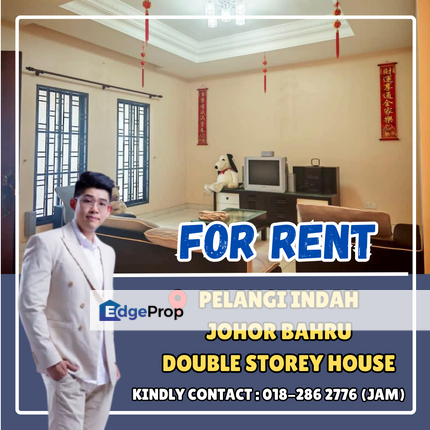Near Taman Gaya, Tebrau.. Pelangi Indah, Ulu Tiram. Double Storey Hosue For Rent, Johor, Ulu Tiram