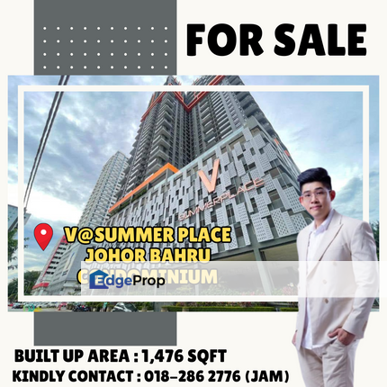 JB Town, V Summer Place Condominium For Sale With Fully Furnished, Johor, Johor Bahru