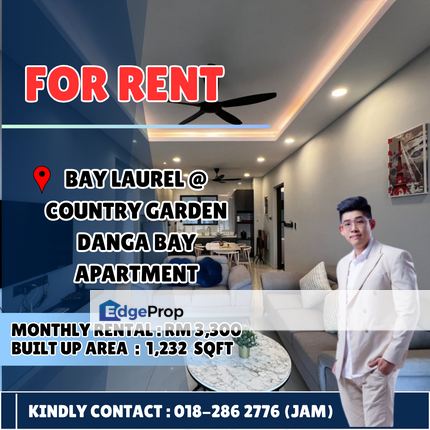 Bay Laurel Country Garden. Jb Town Area. Apartment For Rent, Johor, Johor Bahru