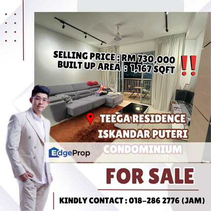 Teega Residence, Iskandar Puteri. Condominium For Sale, Johor, Kota Iskandar