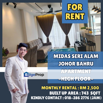 Nearby Permas Jaya, Taman Rinting, Masai. Midas Seri Alam. Apartment For Rent, Johor, Pasir Gudang