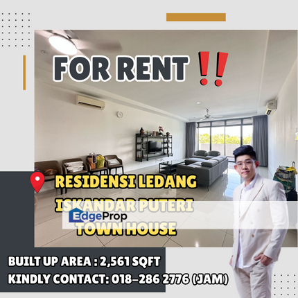 Residensi Ledang, Iskandar Puteri. Town House For Rent, Johor, East Ledang