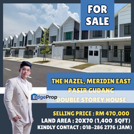 The Hazel, Meridin East @ Pasir Gudang. Double Storey Terrace House For Sale, Johor, Pasir Gudang