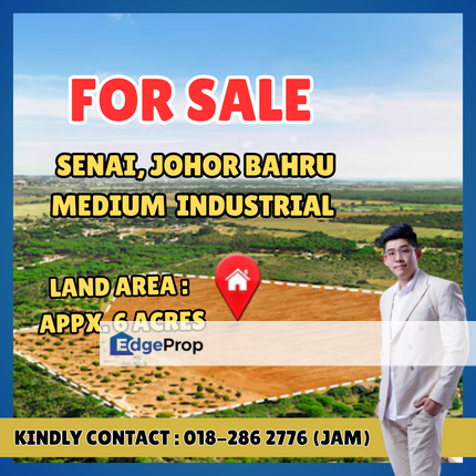 Senai, Johor Bahru. MEdium Industrial Land For Sale, Johor, Senai