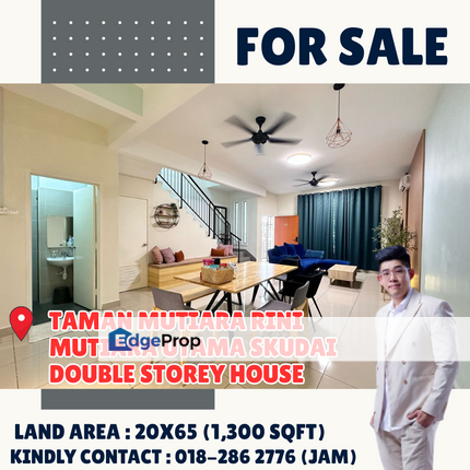 Taman Mutiara Rini, Mutiara Utama Skudai. Double Storey House For Sale, Johor, Skudai