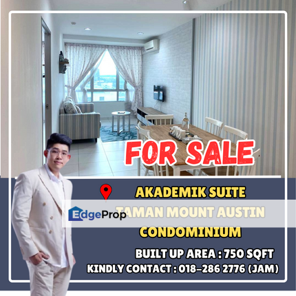Akademik Suite, Taman Mount Austin. Condominium For Sale With Fully Furnished, Johor, Johor Bahru